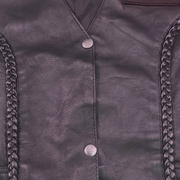 Vintage Biker Leather Vest - Picture 7 of 7